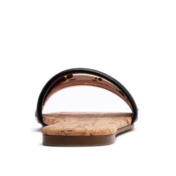 Puffy Strap Slide Sandals in Multi Cow Print - Picture 3 of 9